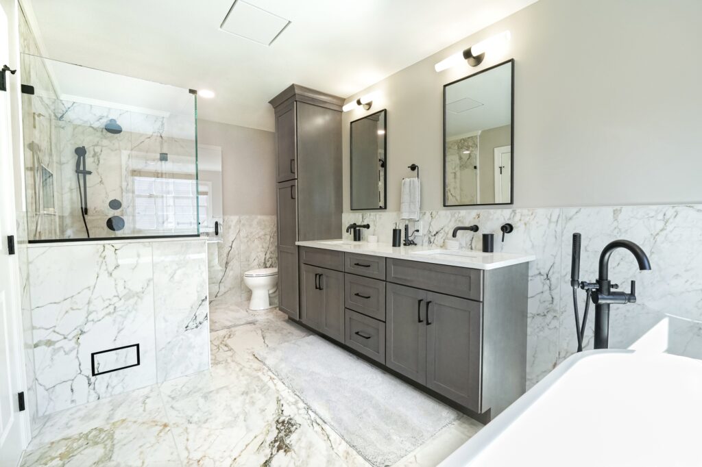second floor bathroom renovation