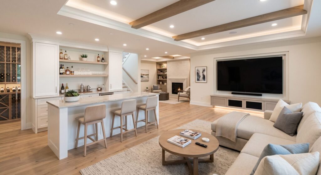 luxury basement entertainment suites